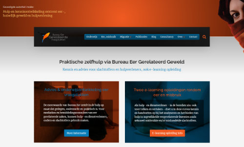 Website en huisstijl ontwerp BureauEerGerelateerdGeweld.nl