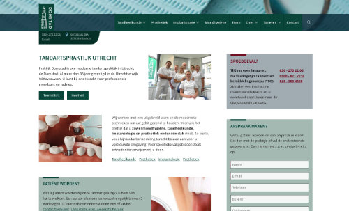 Website ontwerp Tandartspraktijk Domstad op praktijkdomstad.nl