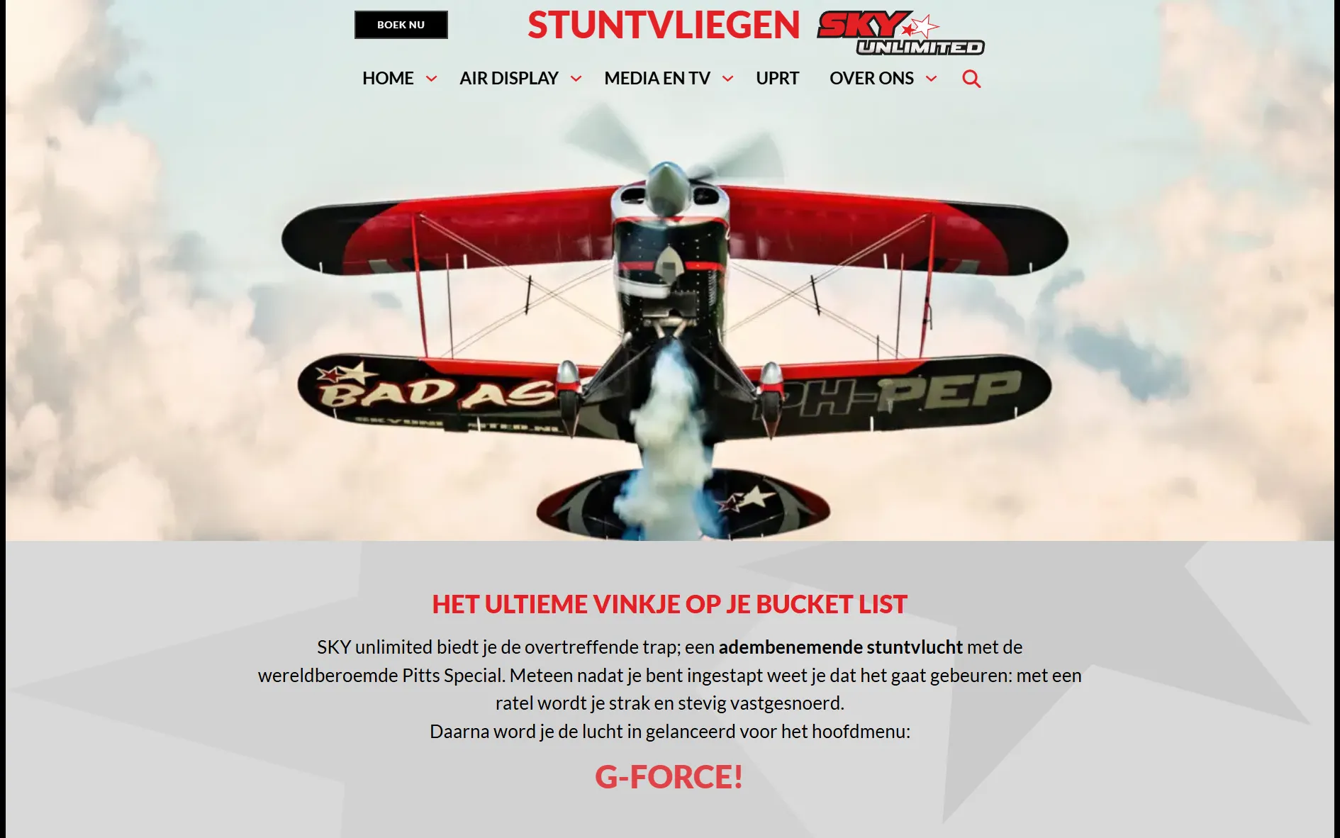 Webdesign en ontwikkeling voor nieuwe website stuntvliegen.nl